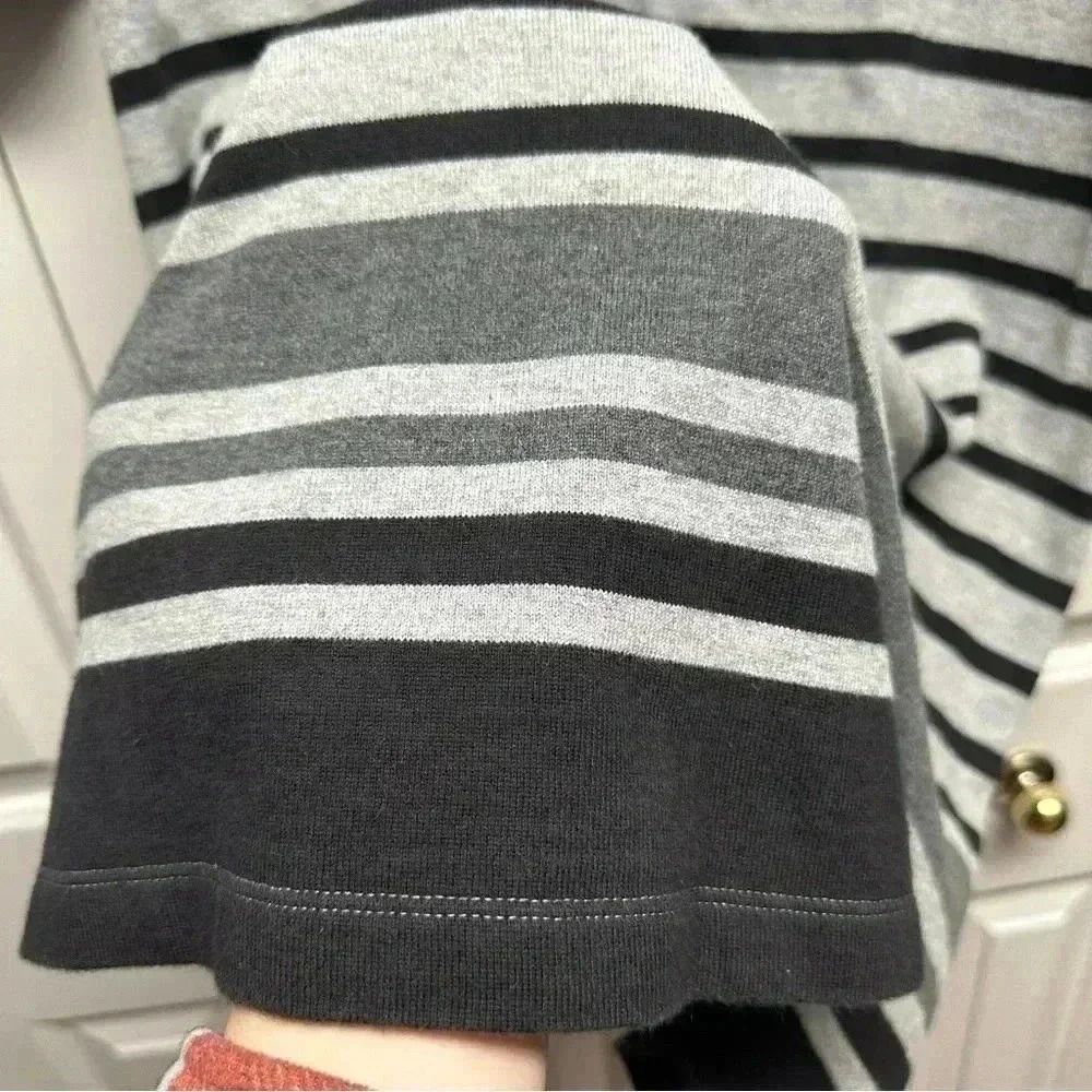 L.L. Bean Heritage Mariner Knit Striped Dress 3/4 Sleeve Size Medium - Picture 2 of 7
